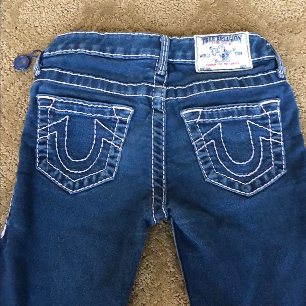 True religion jeans with pink stitching